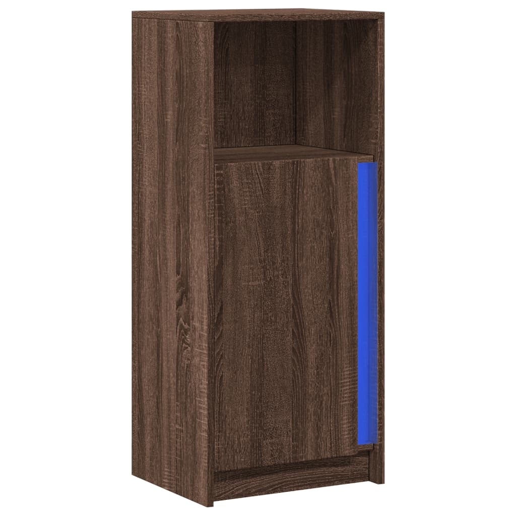 vidaXL Sideboard with LED Brown Oak 42.5x34x100 cm Engineered Wood 3