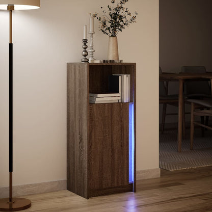 vidaXL Sideboard with LED Brown Oak 42.5x34x100 cm Engineered Wood 5