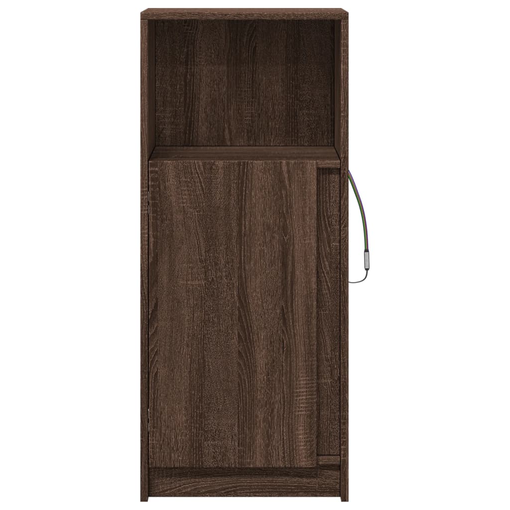 vidaXL Sideboard with LED Brown Oak 42.5x34x100 cm Engineered Wood 6