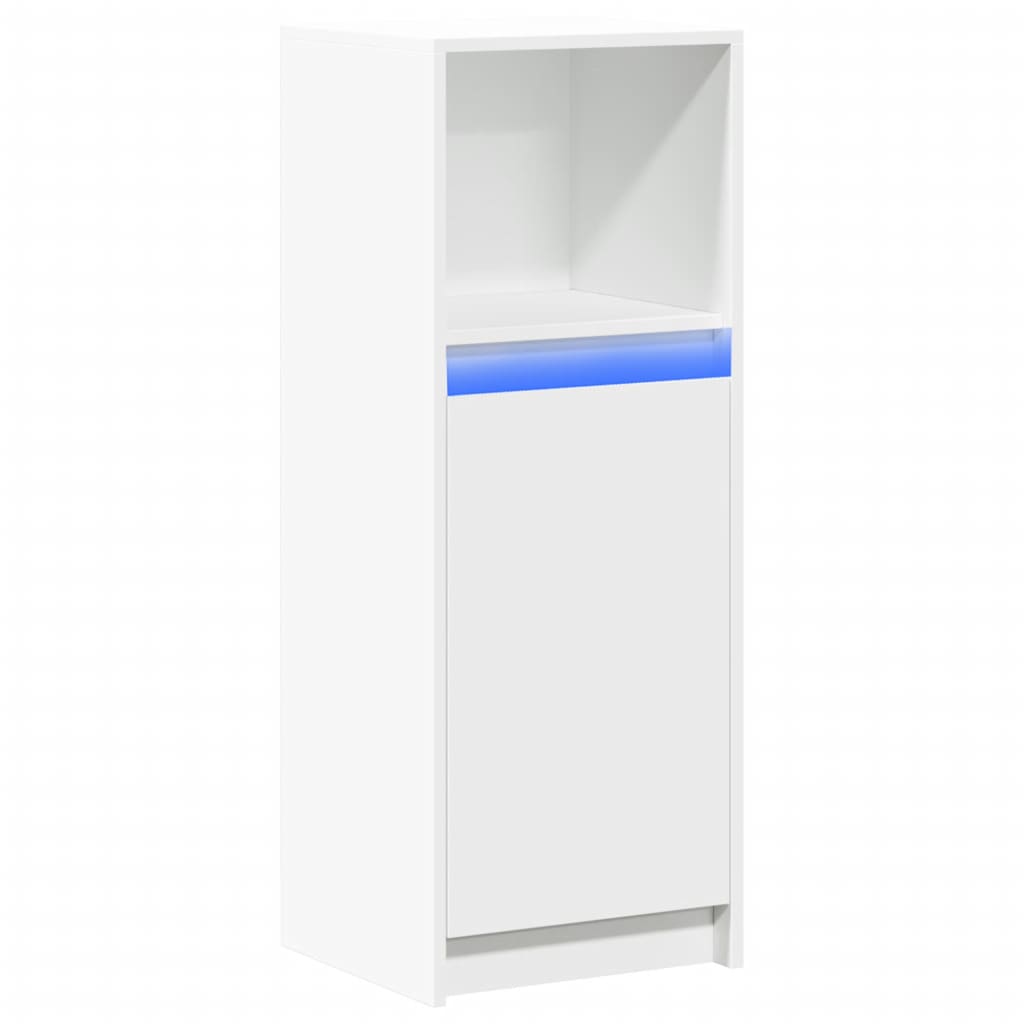 vidaXL Sideboard with LED White 38x34x100 cm Engineered Wood 3