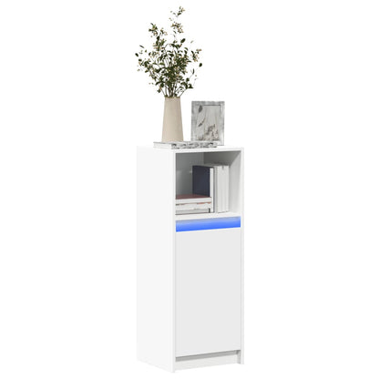 vidaXL Sideboard with LED White 38x34x100 cm Engineered Wood 1