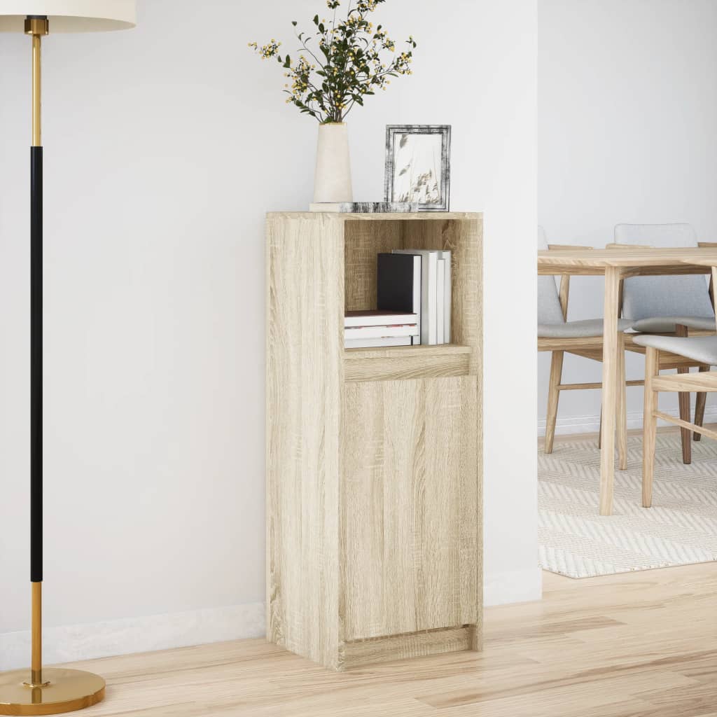 vidaXL Sideboard with LED Sonoma Oak 38x34x100 cm Engineered Wood 4
