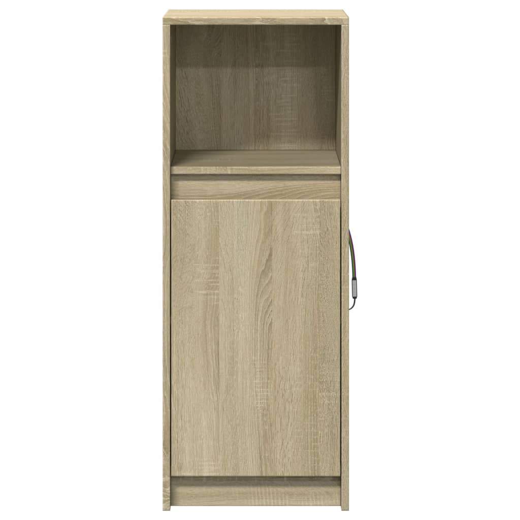 vidaXL Sideboard with LED Sonoma Oak 38x34x100 cm Engineered Wood 6