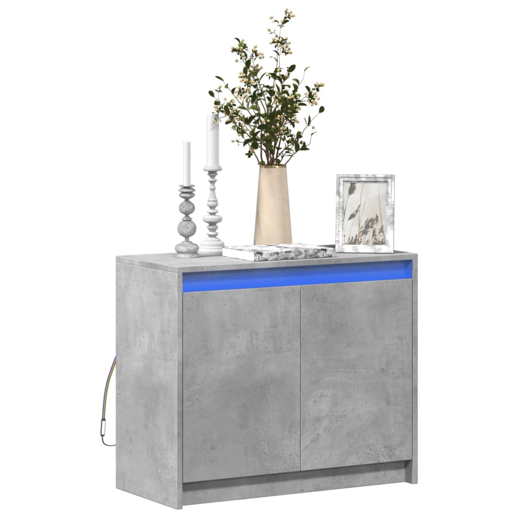 vidaXL Sideboard with LED 72x34x61 cm Engineered Wood