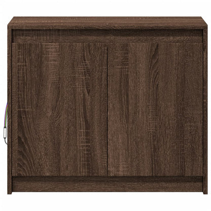 vidaXL Sideboard with LED Brown Oak 72x34x61 cm Engineered Wood 6