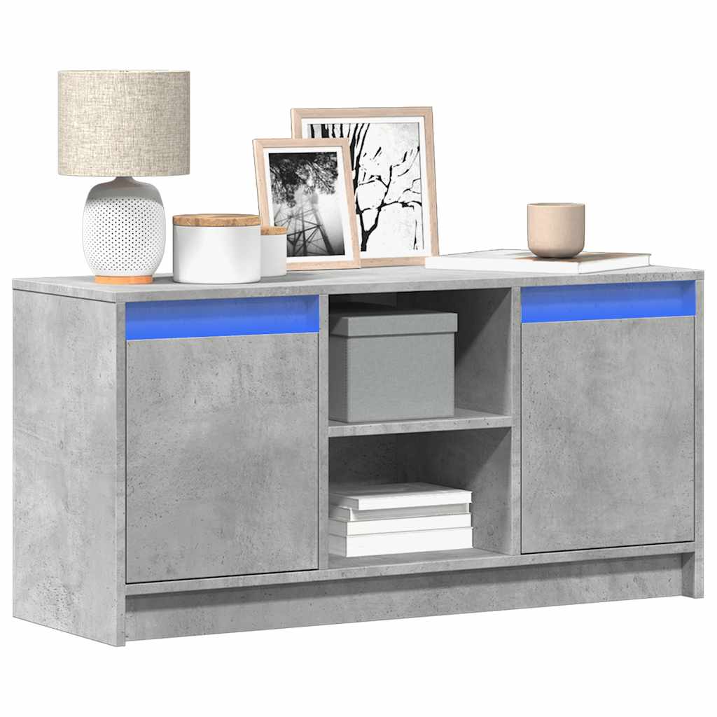 vidaXL TV Cabinet with LED 100x34x50 cm Engineered Wood Width 100 cm