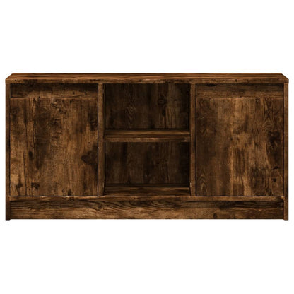 vidaXL TV Cabinet with LED Smoked Oak 100x34x50 cm Engineered Wood 6
