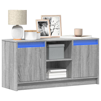 vidaXL TV Cabinet with LED 100x34x50 cm Engineered Wood Width 100 cm