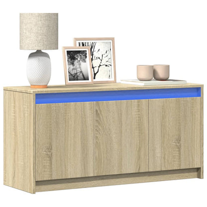 vidaXL TV Cabinet with LED 100x34x50 cm Engineered Wood
