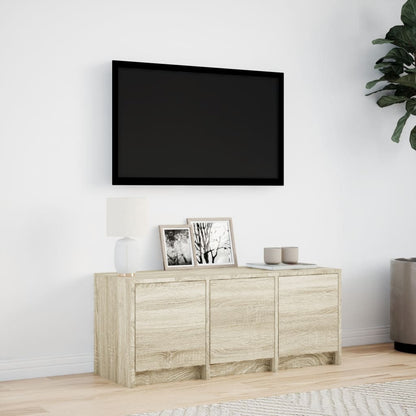 vidaXL TV Cabinet with LED Sonoma Oak 97x34x40 cm Engineered Wood 3