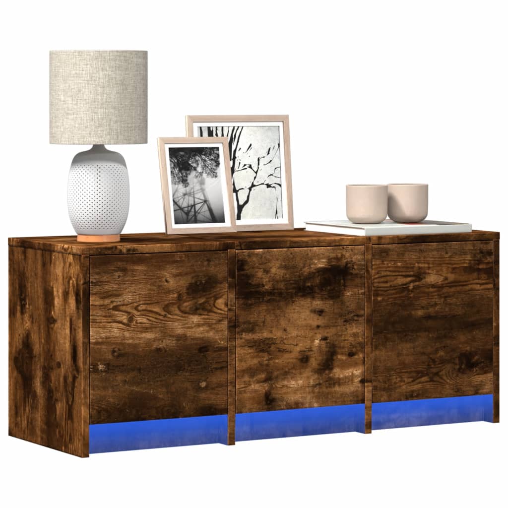 vidaXL TV Cabinet with LED 97x34x40 cm Engineered Wood