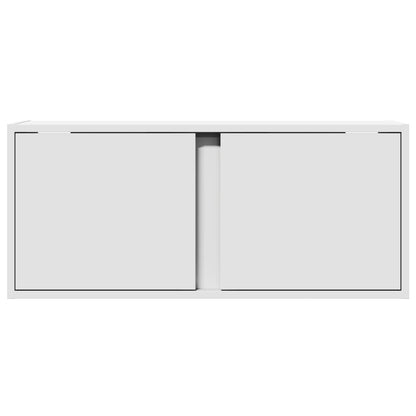 vidaXL TV Wall Cabinet with LED Lights White 80x31x35 cm 6