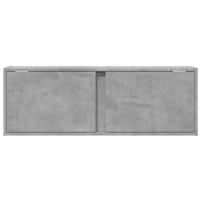 vidaXL TV Wall Cabinet with LED Lights Concrete Grey 100x31x35 cm 6
