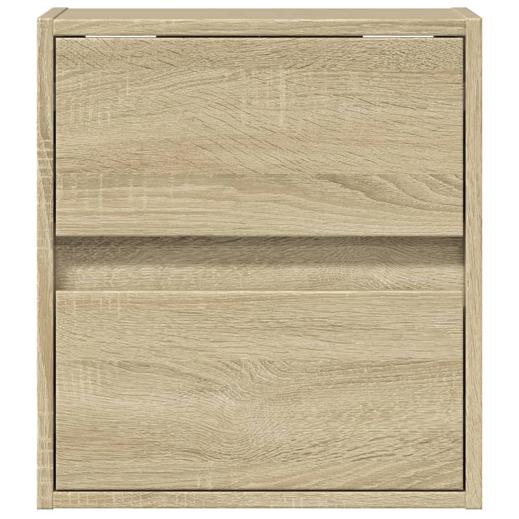 TV Wall Cabinets with LED Lights 41x31x45 cm 2 pcs Sonoma oak