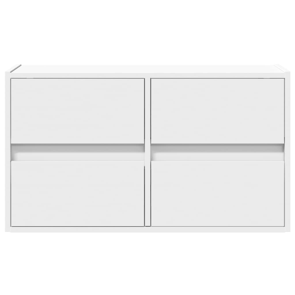 vidaXL TV Wall Cabinet with LED Lights White 80x31x45 cm 6