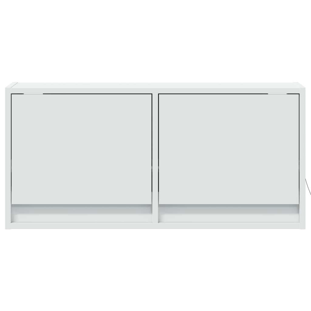 vidaXL TV Wall Cabinet with LED Lights White 80x31x35 cm 6