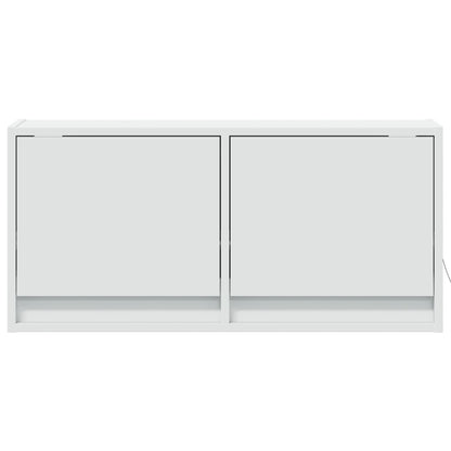 vidaXL TV Wall Cabinet with LED Lights White 80x31x35 cm 6