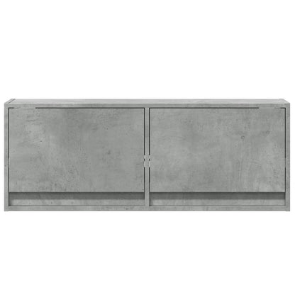 vidaXL TV Wall Cabinet with LED Lights Concrete Grey 100x31x35 cm 6