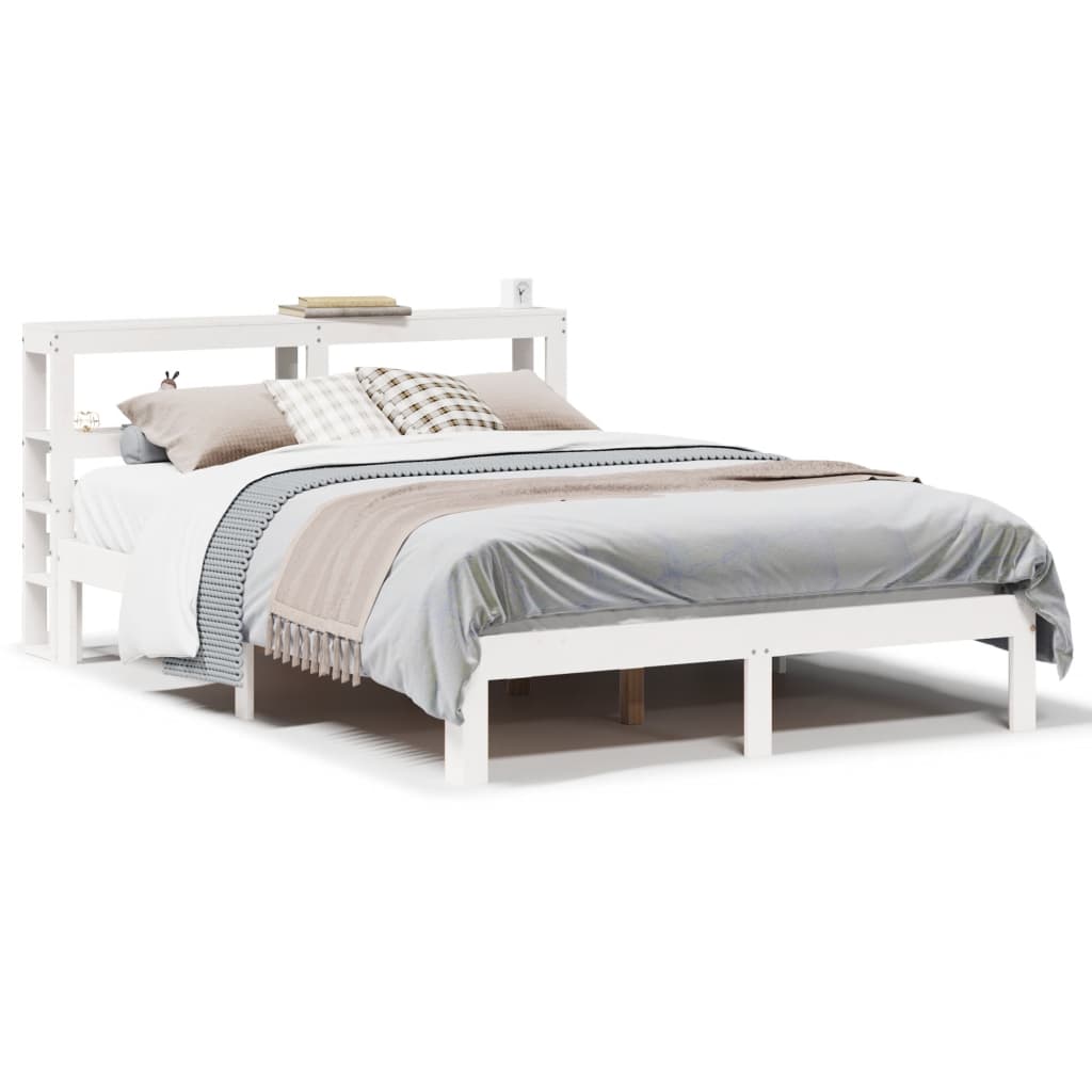 Bed Frame with Headboard without Mattress White 120 cm 200 cm