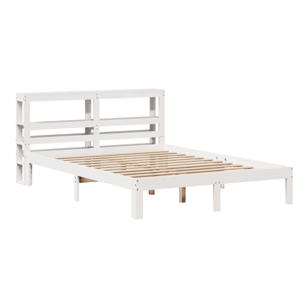 Bed Frame with Headboard without Mattress White 120 cm 200 cm