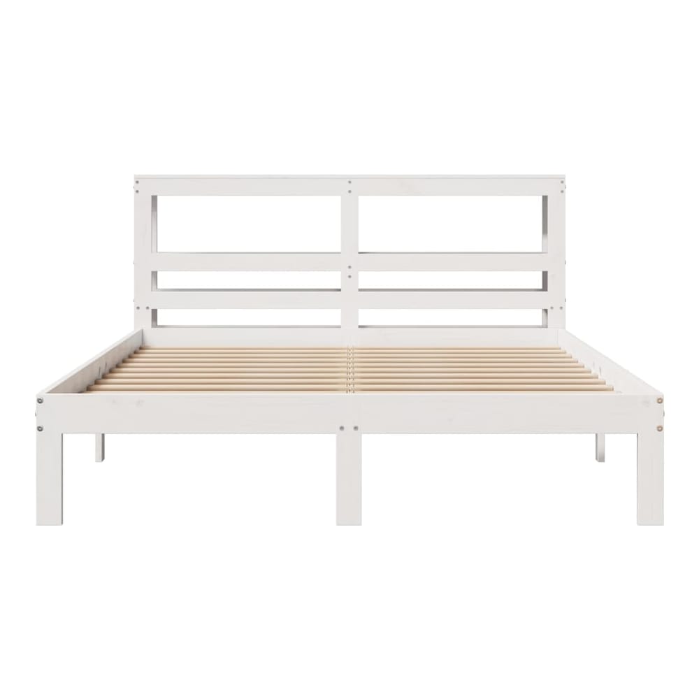 Bed Frame with Headboard without Mattress White 120 cm 200 cm