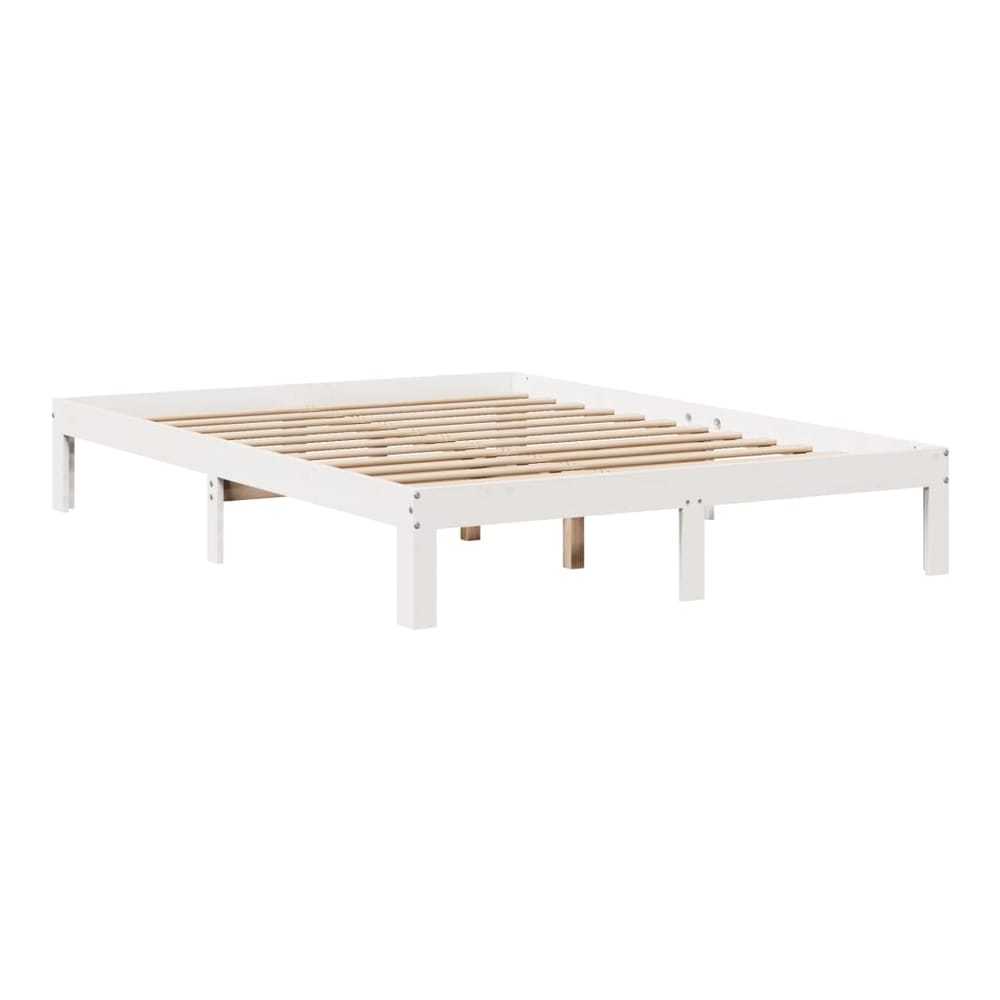 Bed Frame with Headboard without Mattress White 120 cm 200 cm