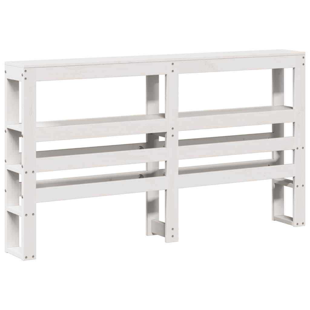 Bed Frame without Mattress Solid Wood Pine Length 200 cm White 120 cm