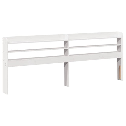 Bed Frame without Mattress Solid Wood Pine Length 200 cm White 160 cm