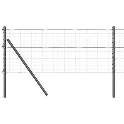 vidaXL Embedded Fence Post 26 pcs Grey Powder-Coated Steel 2