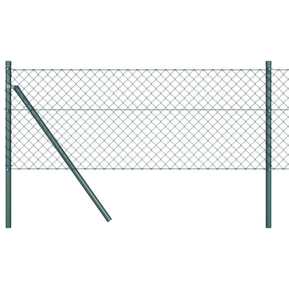 vidaXL Chainlink Fence Ground Fix 10 x 0.6 m PVC-Coated Steel Green 2