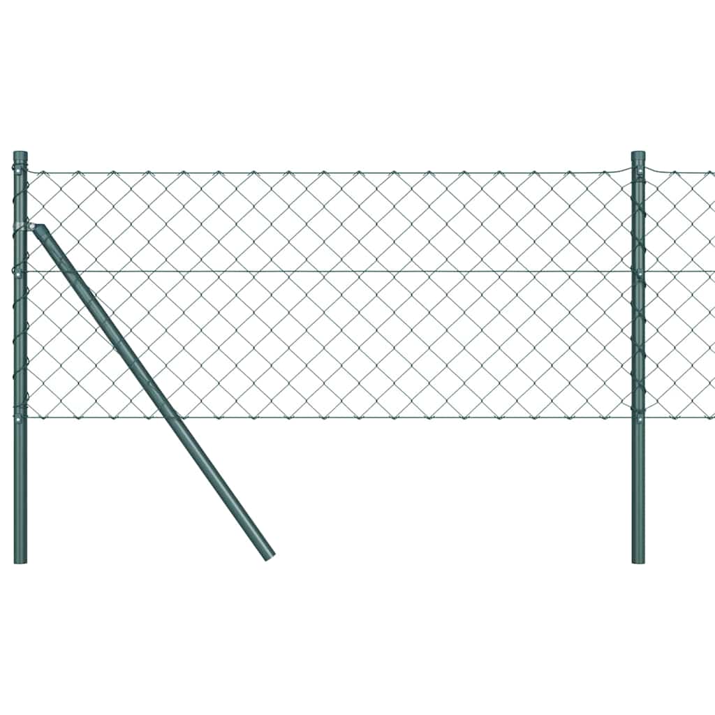 vidaXL Chainlink Fence Ground Fix 25 x 0.4 m PVC-Coated Steel Green 2