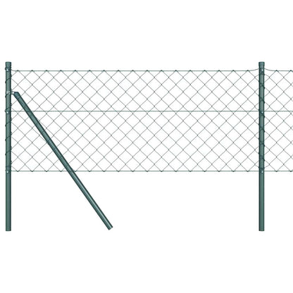 vidaXL Chainlink Fence Ground Fix 25 x 0.4 m PVC-Coated Steel Green 2