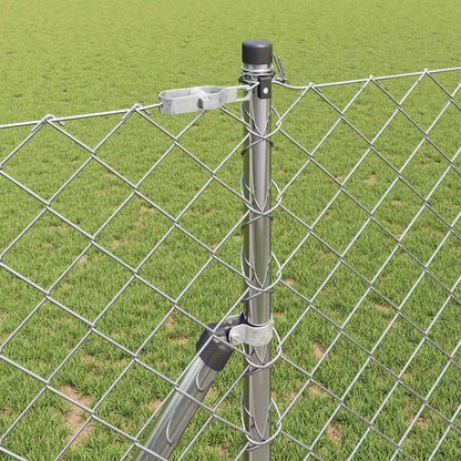 vidaXL Chainlink Fence Ground Fix 10 x 1 m Galvanised Steel Silver 4