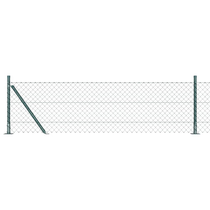 vidaXL Chainlink Fence with Concrete Base 10 x 0.6 m PVC-Coated Steel 1