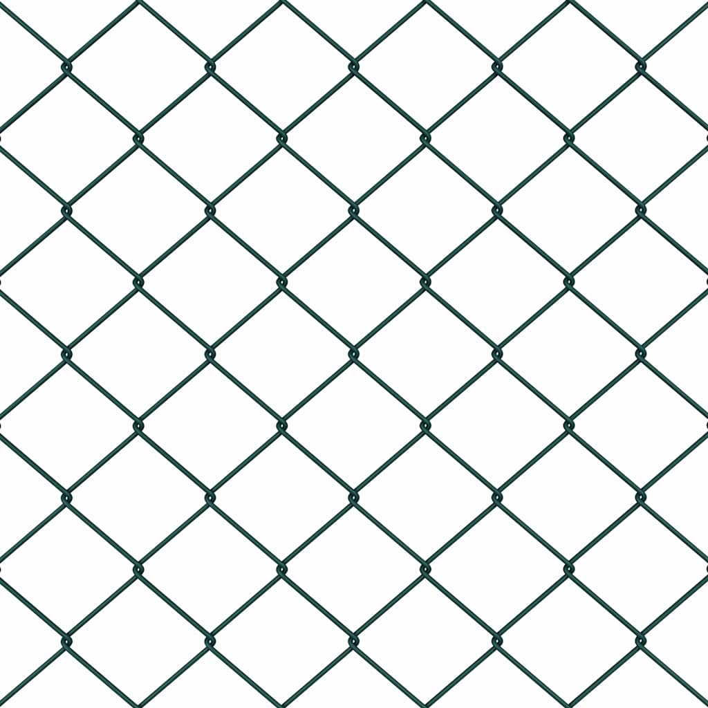 vidaXL Chainlink Fence with Concrete Base 10 x 0.8 m PVC-Coated Steel 3