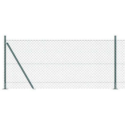 vidaXL Chainlink Fence with Concrete Base 10 x 1 m PVC-Coated Steel 1
