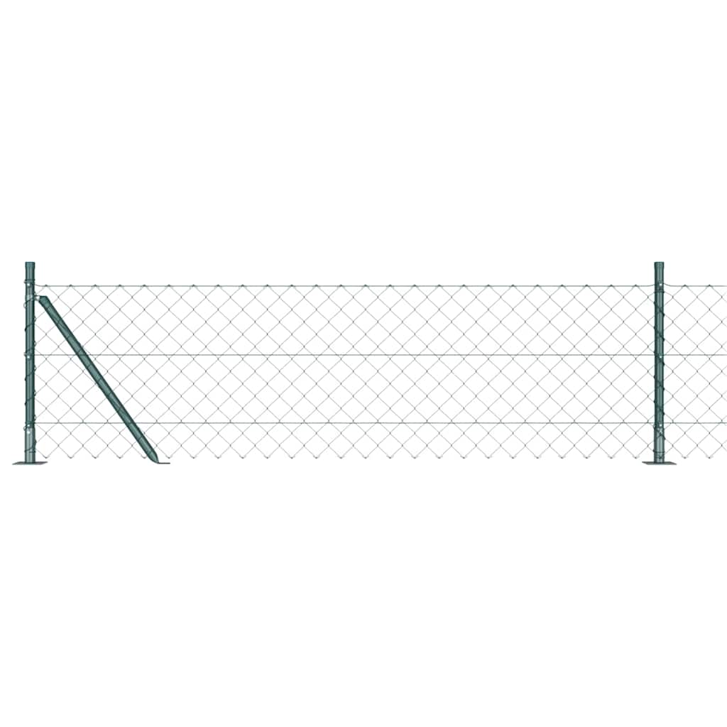 Chainlink Fence with Concrete Base PVC-Coated Steel