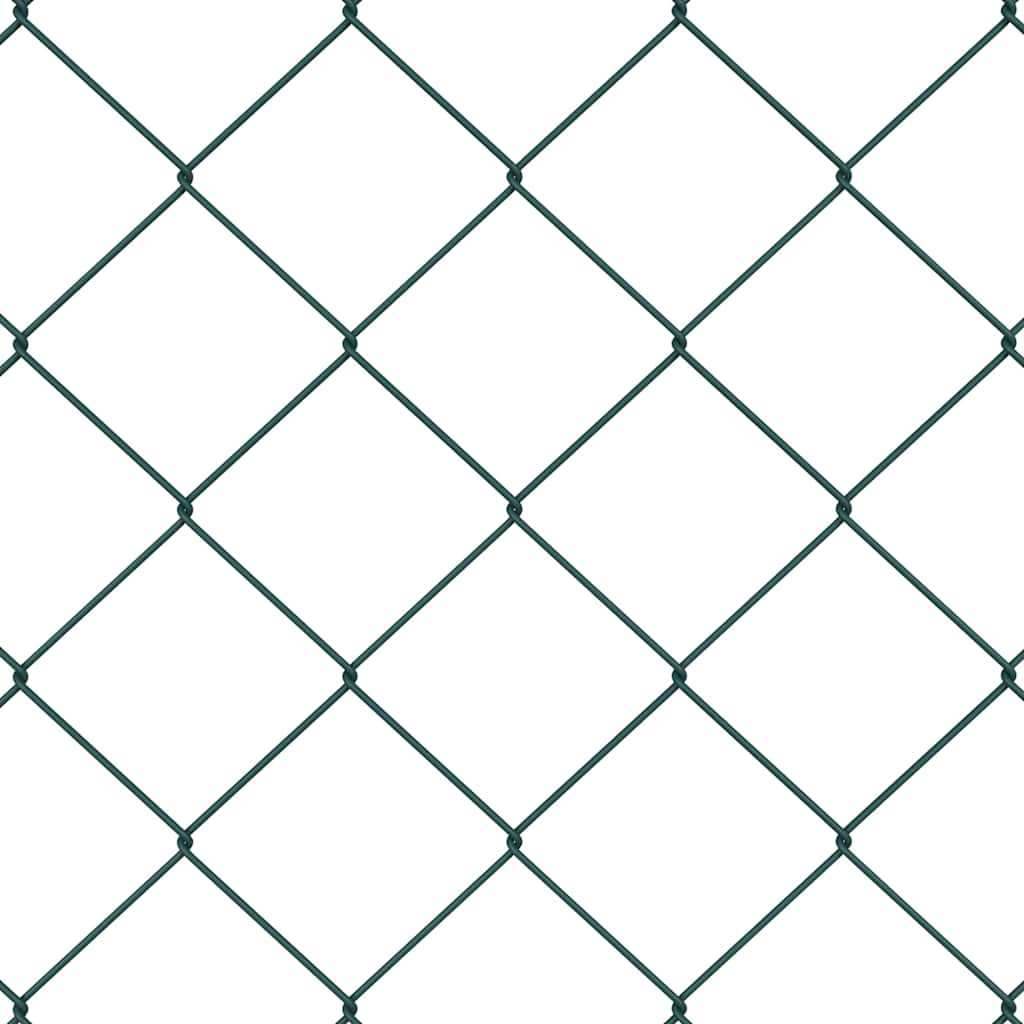 vidaXL Chainlink Fence with Concrete Base 10 x 0.8 m PVC-Coated Steel 5