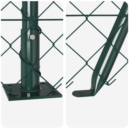 vidaXL Chainlink Fence with Concrete Base 10 x 1 m PVC-Coated Steel 4