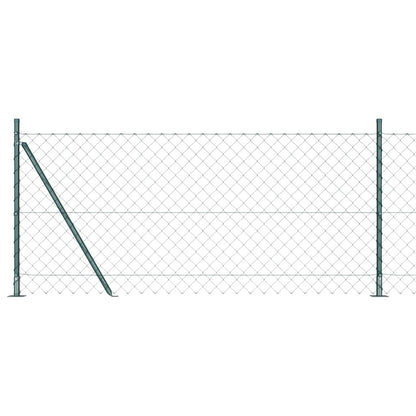 vidaXL Chainlink Fence with Concrete Base 10 x 1 m PVC-Coated Steel 1