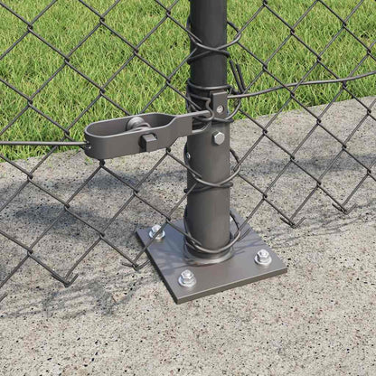 vidaXL Chainlink Fence with Concrete Base 10 x 1 m PVC-Coated Steel 4