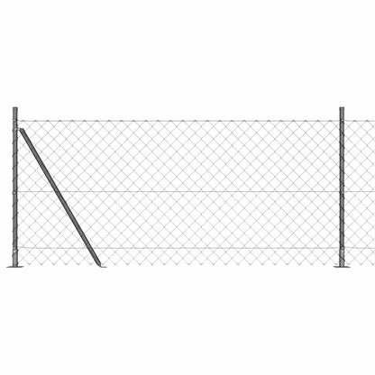vidaXL Chainlink Fence with Concrete Base 10 x 1 m PVC-Coated Steel 2