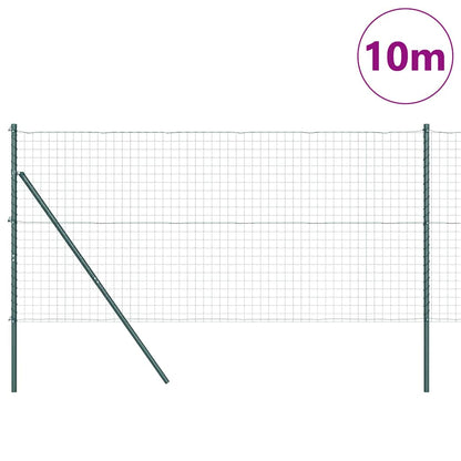 Euro Fence 10 x 1 m PVC-Coated Steel Mesh Ground fix Green Length 10 m Mesh size 50 x 50 mm mesh 1 m