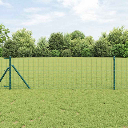vidaXL Euro Fence Ground Fix 10 x 0.6 m PVC-Coated Steel Green Mesh 1