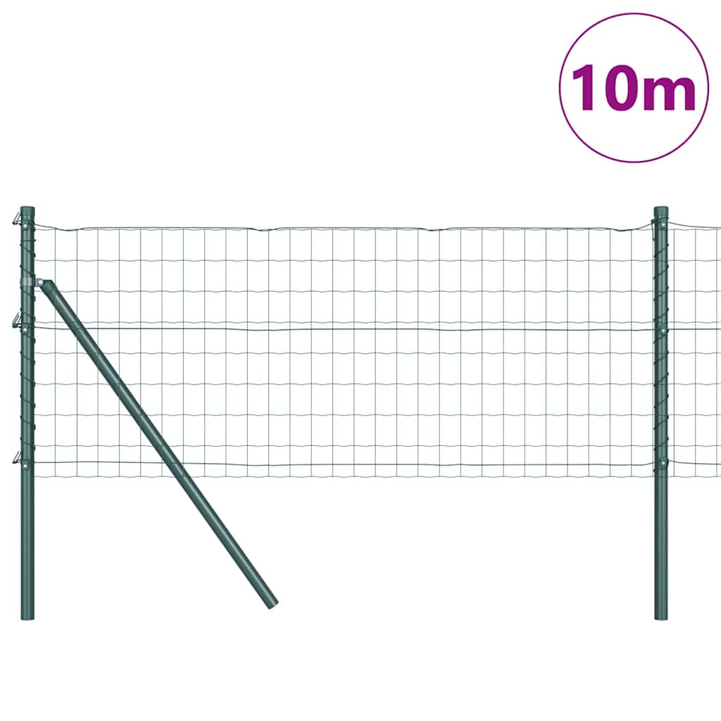 vidaXL Euro Fence Ground Fix 10 x 0.6 m PVC-Coated Steel Green Mesh 3