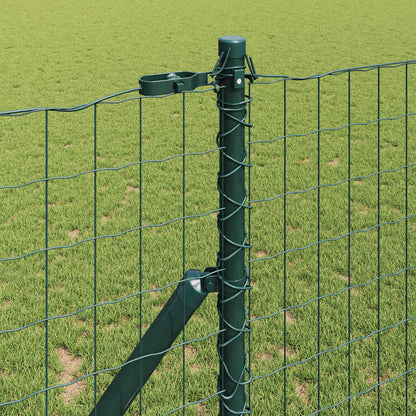 vidaXL Euro Fence Ground Fix 10 x 1 m PVC-Coated Steel Green Mesh 4