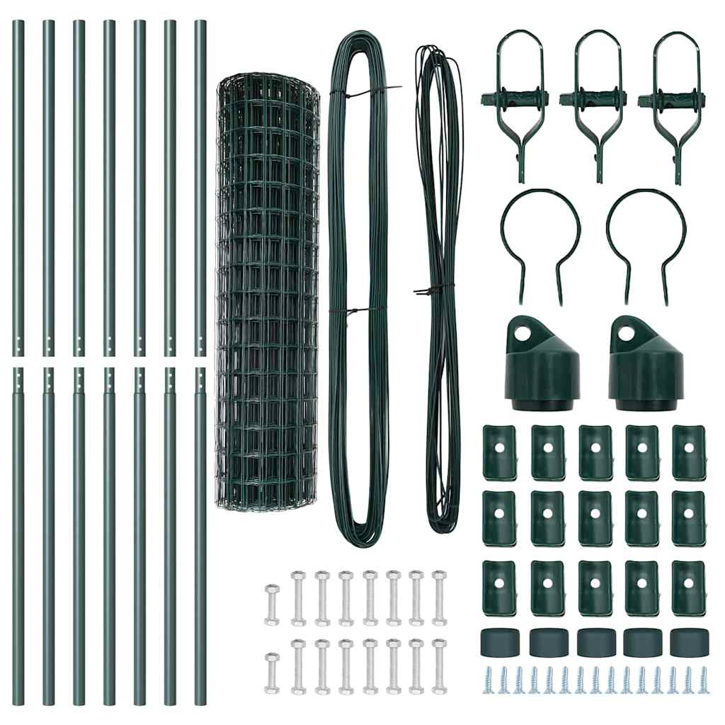 Euro Fence PVC-Coated Steel Mesh Ground Fix Green Size