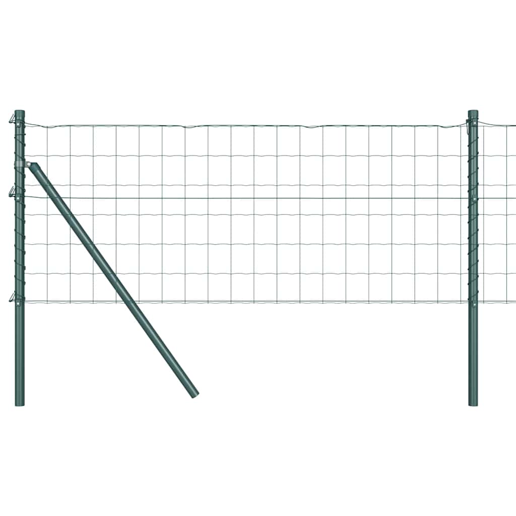 vidaXL Euro Fence Ground Fix 10 x 0.8 m PVC-Coated Steel Green Mesh 2
