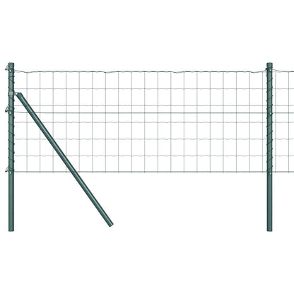 vidaXL Euro Fence Ground Fix 10 x 0.8 m PVC-Coated Steel Green Mesh 2