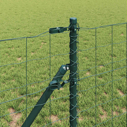 vidaXL Euro Fence Ground Fix 10 x 0.8 m PVC-Coated Steel Green Mesh 4